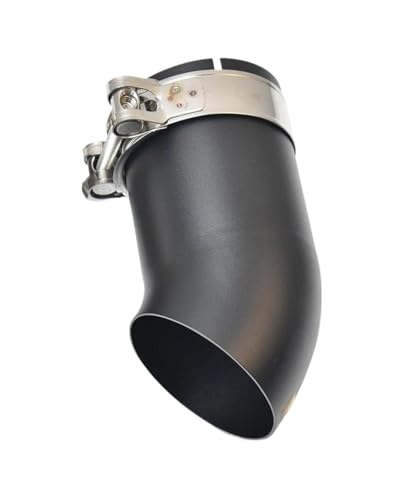 DZSLLOOI Auspuffblenden 1 Stück Matt Schwarz Auspuff 3 Zoll Schalldämpfer Endrohr Silber 45 Grad Biegung Für 76MM Rohr Endrohrblenden Blende(Schwarz) von DZSLLOOI