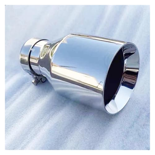 DZSLLOOI Auspuffblenden Edelstahl Single The Flat Edge Universal Schalldämpfer Tail Throat Auto Modifikation Auspuffrohr Endrohrblenden Blende(73MM IN- 89MM Out) von DZSLLOOI