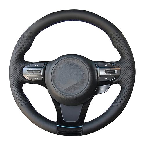DZSMSRTG Auto Lenkradhüllen Für Kia Für K5 Für Optima 2014 2015 Mikrofaser Leder Auto Lenkrad Abdeckung Auto Teile Innenraum(Gray Thread) von DZSMSRTG