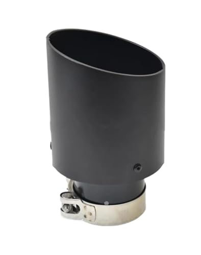 DZSNBMSHD Auspuffblenden 1 Stück Aluminium Legierung Matt Schwarz Edelstahl Auspuff Auto Auto Teile Modifizierte Spitze Schwanz Zubehör Endrohre & Endrohrteile(63MM IN- 105MM Out) von DZSNBMSHD