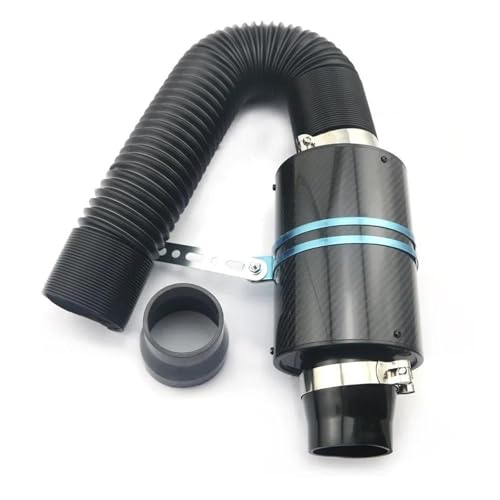 DZSNBMSHD Auto Ansaugschlauch 3-Zoll-Carbonfaser-Kaltluftfilter-Zuführung Geschlossener Ansaug-/Induktionsrohr-Schlauchsatz 1 Set Auto-Universal Luftansaugschlauch Automobile(Schwarz) von DZSNBMSHD