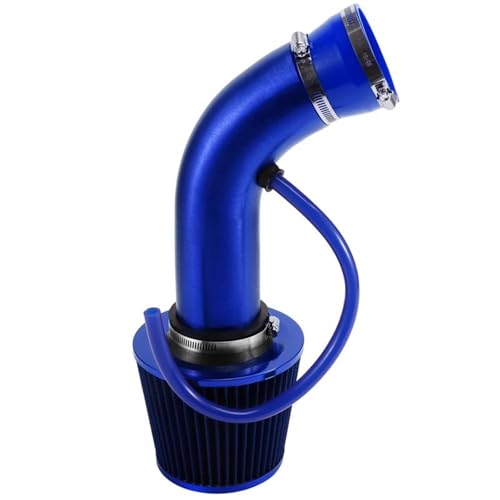 DZSNBMSHD Auto Ansaugschlauch 76 Mm/3 Zoll Auto-Luftfilter Mit Ansaugrohr Turbinen-Induktions-Set Aluminium Universelles LKW-Zubehör Luftansaugschlauch Automobile(Blau) von DZSNBMSHD