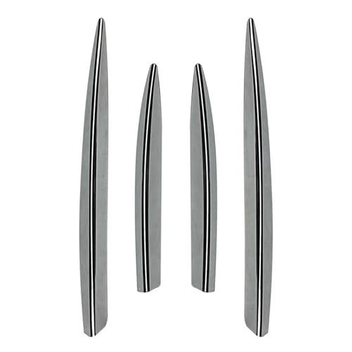 DZSNBMSHD Frontstoßstangengitter 4Pcs Auto Front Nebel Licht Streifen Lufteinlass Grille Abdeckung Dekoration Trim Für Benz Für EINE Klasse W177 A200 A35 Für AMG 2023 + Front Kühlergrille(Chrome) von DZSNBMSHD