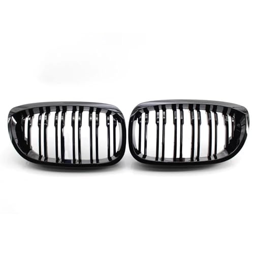 DZSNBMSHD Frontstoßstangengitter Auto Nierengrill Frontstoßstange 2 Lamellenlinie Glänzend Schwarz Renngrill Für E46 Für Coupe 3 Serie 325Ci 330Ci LCI 2-Türer 2003–2006 Front Kühlergrille von DZSNBMSHD