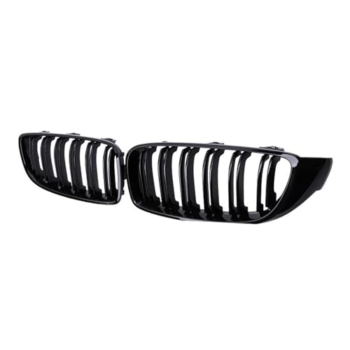 DZSNBMSHD Frontstoßstangengitter Carbon Fiber Car Front Bumper Grille Racing Grill Für 4 Serie F32 F33 F36 Für M3 F80 Für M4 F82 2012-2018 Glanz Grills Gitter Front Kühlergrille(Schwarz glänzend) von DZSNBMSHD