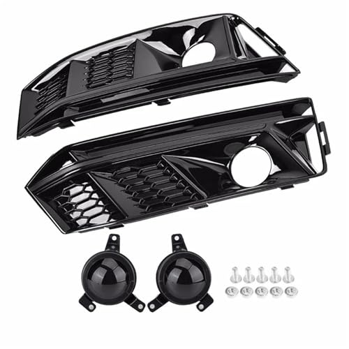 DZSNBMSHD Frontstoßstangengitter EIN Paar Auto-ABS-Material-Zubehör Für S4-Stil Honeycomb Frontstoßstange Nebelscheinwerfergitter Für A4 B9 2017 2018 Front Kühlergrille von DZSNBMSHD