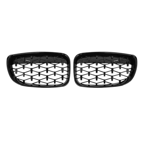 DZSNBMSHD Frontstoßstangengitter Für 1 Serie E81 E82 E87 E88 128I 130I 135I Auto Diamant Grill Vorne Niere Stoßstange Gitter Racing Grill Grille 2007-2011 Front Kühlergrille(Schwarz) von DZSNBMSHD