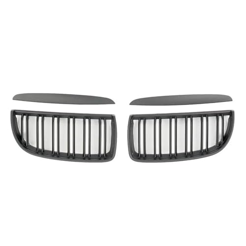 DZSNBMSHD Frontstoßstangengitter Für E90 E91 Grill Auto Kühlergrill Niere Doppel Lamellen Glanz Schwarz Für 3 Serie 323I 328I 335I 330I 325I 2005-2008 ABS Gitter Front Kühlergrille(Matte Black) von DZSNBMSHD