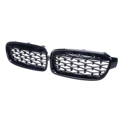 DZSNBMSHD Frontstoßstangengitter Für F30 F31 F35 3 Serie 320 323 325 330i 2012-2019 Auto Front Niere Stoßstange Grill Gitter Diamant Stil Racing Grills Grille Front Kühlergrille(Schwarz glänzend) von DZSNBMSHD