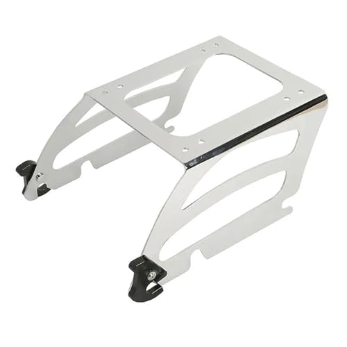 DZSNBMSHD Gepäckträger hinten Motorrad-Solo-Pack-Gepäckträgerhalterung für Heritage für Softail für Classic für EFI für FLSTCI 2001 2002 2003 2004 2005 2006 Hinterer Gepäckträger(Chrome) von DZSNBMSHD