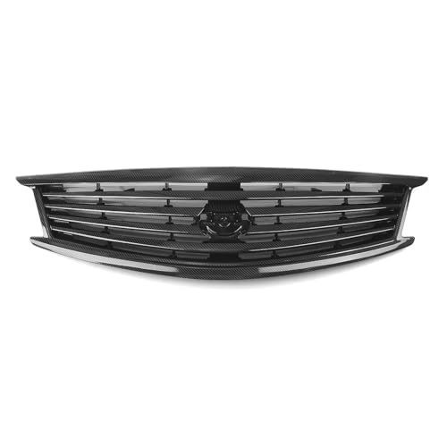 Frontstoßstangengitter Für Infiniti Für G25 G37 4 Tür Limousine 2010-2013 Für Q40 Glanz/Matt Schwarz/Carbon Look Front Grille Grill Oberen Stoßstange Haube Mesh Front Kühlergrille(Kohlenstoff-Look) von DZSNBMSHD