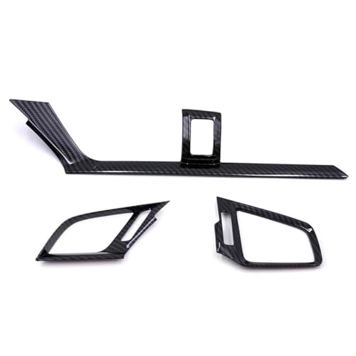 DZSQEGBX 3 Stücke Für Civic Limousine 2016 2017 2018 2019 2020 2021 Carbon Fiber Auto Dashboard AC Air Vent Outlet Abdeckung Trim Rahmen Autoinnenraum(Linkslenker) von DZSQEGBX