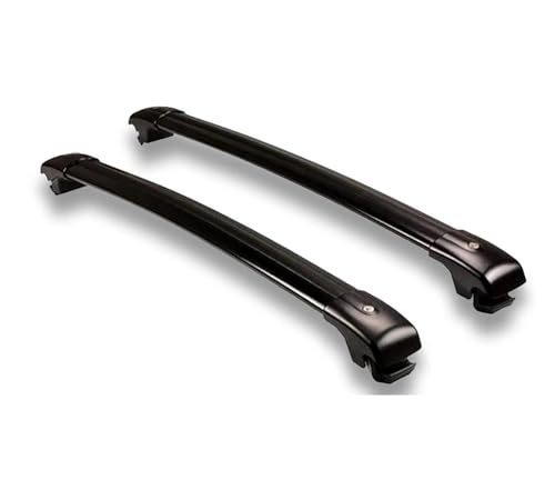 DZSQMLJG Dachträger Universal Für BENZ GLK X204 2009-2015 Querstangen Dachreling Rack Abschließbar Aluminiumlegierung 2 STÜCKE Auto Gepäckträger(Schwarz) von DZSQMLJG