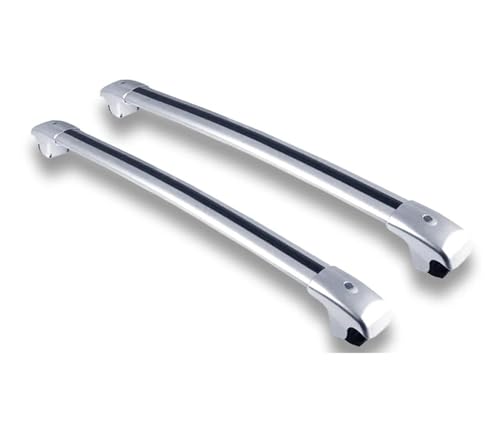 DZSQMLJG Dachträger Universal Für Cadillac SRX 2010-2015 Querstangen Dachreling Rack Abschließbar Aluminiumlegierung 2 STÜCKE Auto Gepäckträger(Silber) von DZSQMLJG