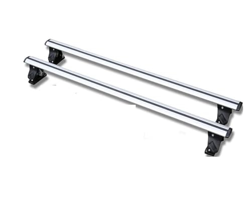 DZSQMLJG Dachträger Universal Für MG 4 EV MG4 EV Abschließbarer Dachträger Dachgepäckträger Limousine Querträger Aluminiumlegierung 2 STÜCKE Auto Gepäckträger(Silber) von DZSQMLJG