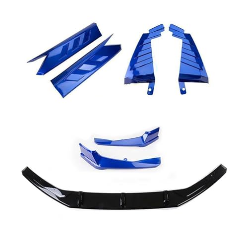DZSQMLJG Heckspoiler Für Accord 10th 2018 2019 2020 Auto Frontspoilerlippe + Heckdiffusor Seitenspoiler Splitter Canards Cover Trim Kit Kofferraumspoiler(Blau) von DZSQMLJG