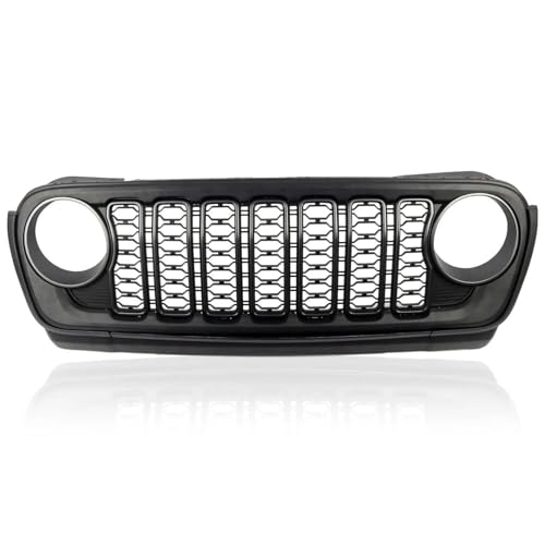 DZSQMLJG Kühlergrill Frontgrillgitter Grillschutz für Jeep für Wrangler JL 2018 2019 2020 2021 2022 2023 2024 ABS Blackout Auto Stoßstangengrill DZSQMLJG Kühlergrill Frontgrillgitter Grillschutz für Jeep für Wrangler JL 2018 2019 2020 2021 2022 2023 2024 ABS Blackout Auto Stoßstangengrill von DZSQMLJG