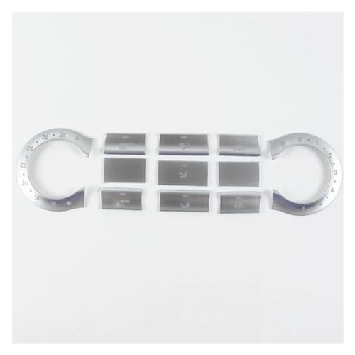DZSQOMHGD Zubehör Interieur Für Mercedes Für Benz Für CLA C117 GLA X156 A B Klasse W176 W246 Konsole Klimaanlage Taste Abdeckung Aufkleber Trim Interieur Zubehör(Silber) von DZSQOMHGD