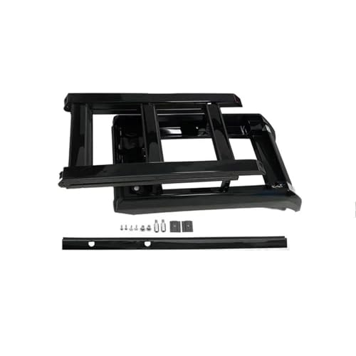 DZSQQGSDSF Dachträger Faltbarer Hebbarer Leiter-Dachträgerzugang Für Land Für Rover Für Defender 110 L851 2020 2021 2022 2023 2024 2025 Dachreling(Glänzend schwarz) von DZSQQGSDSF
