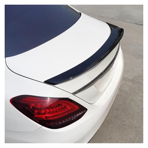 DZSQQGSDSF Heckspoiler Für Mercedes Für Benz C Klasse Limousine 4-Türer W205 C63 C180 C200 C260 C300 2014-2019 ABS Auto Hinten Stamm Deckel Spoiler Diffusor(Schwarz glänzend) von DZSQQGSDSF