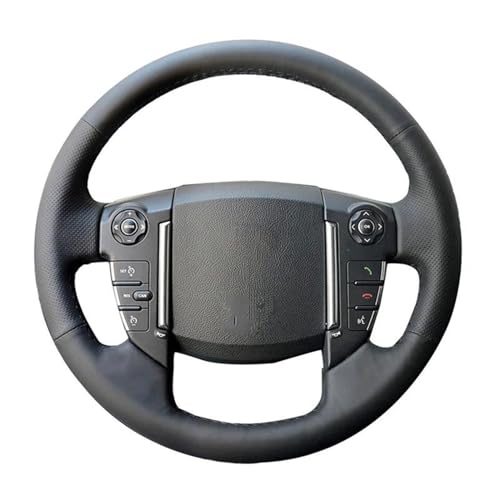 DZSQQGSDSF Lenkradhülle Für Land Für Rover Für Discovery 3 4 Für Freelander 2 Für Range Für Rover Für Sport Leder Auto Lenkrad Abdeckung Lenkrad Abdeckung(Gray Thread) von DZSQQGSDSF
