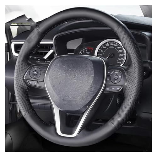 DZSQQGSDSF Lenkradhülle Für Toyota Für Avalon Für Camry Für Crown Für Corolla 2018-2021 2022 Für RAV4 Mikrofaser Leder Auto Lenkrad Abdeckung Lenkrad Abdeckung(Gray Thread) von DZSQQGSDSF