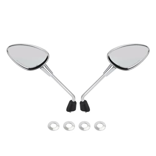 DZSQQGSDSF Motorrad Spiegel Links Rechts Rückspiegel Chrom Für Vespa Für Sprint 50 125 150 2014 2015 2016 2017 2018 2019 2020 2021 2022 Lenkerendenspiegel Motorrad von DZSQQGSDSF