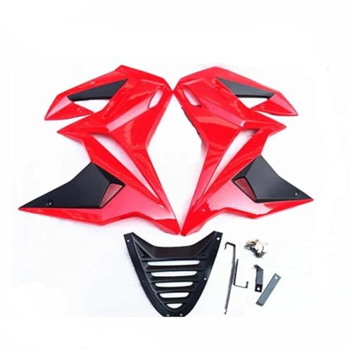 DZSQQGSDSF Spoiler Für MSX125 Für MSX 125 2008 2009 2010 2011 2012 2013 2014 2015 Motorrad Unteren Boden Öl Bauch Pan Verkleidung Gugel Motorrad-Winglets(Rot) von DZSQQGSDSF