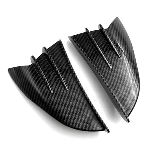 DZSQQGSDSF Spoiler Für Tracer 9 GT Für Tenere700 Für FZ1 Für FZ6 Für FZ8 Für XJ6 FZ25 Universal Down Winglet Aerodynamischer Flügelsatz Spoiler Motorrad-Winglets(Kohlenstoff-Look) von DZSQQGSDSF