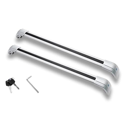 DZSQTGJKIO Dachträger 2 STÜCKE Für Jetour X70 FL X70 Plus 2024 2025 Querstangen Dachrelingträger Abschließbare Autogepäckträger Aus Autodachträger(Silber) von DZSQTGJKIO