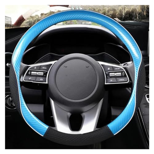 DZSQWETYU Atmungsaktiver Lenkradbezug O Form D Form 38CM Auto Lenkrad Abdeckung Für Kia Für Rio 2 3 4 Für X-line K2 K3 K4 K5 KX1 KX3 KX5 Auto-Lenkradabdeckung(Blue O Shape) von DZSQWETYU