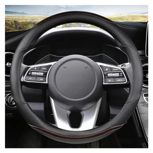 DZSQWETYU Atmungsaktiver Lenkradbezug O Form D Form 38CM Auto Lenkrad Abdeckung Für Kia Für Rio 2 3 4 X-Linie K2 K3 K4 K5 KX1 KX3 KX5 Für Sportage Auto-Lenkradabdeckung(Coffee O Shape) von DZSQWETYU