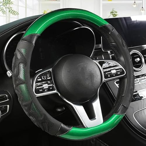 DZSQWETYU Atmungsaktiver Lenkradbezug O Form D Form Auto Lenkräder Abdeckung Für Mercedes Für Benz GLE GLS Klasse GLK260 GLC200 LG350 ML300 GL3320 GLS Auto-Lenkradabdeckung(Green O Shape) von DZSQWETYU