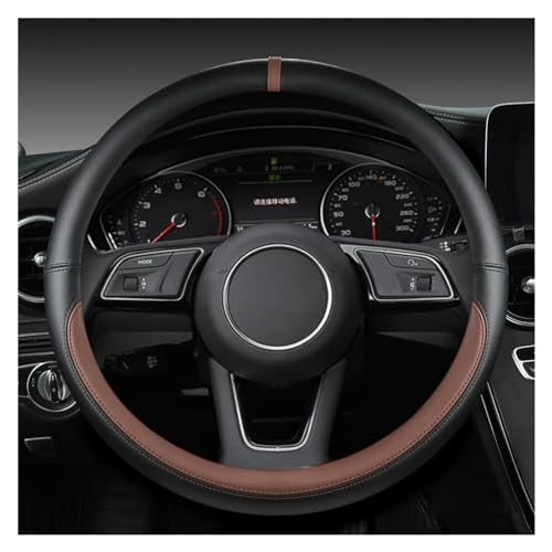 DZSQWETYU Atmungsaktiver Lenkradbezug O Form D Form Leder Auto Lenkräder Abdeckung Für A2 A3 A4 A5 A6 A7 A8l Q2 Q3 Q5 Q7 S2 S3 Für Sportback Für Avant Auto-Lenkradabdeckung(Coffee O Shape) von DZSQWETYU