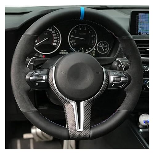 DZSQWETYU Atmungsaktiver Lenkradbezug Wildleder-Leder-Auto-Lenkrad-Abdeckung Für 2er F22 F23 F45 F46 X4 F26 X5 F15 X6 F16 2014–2019 Auto-Lenkradabdeckung(Yellow Thread) von DZSQWETYU