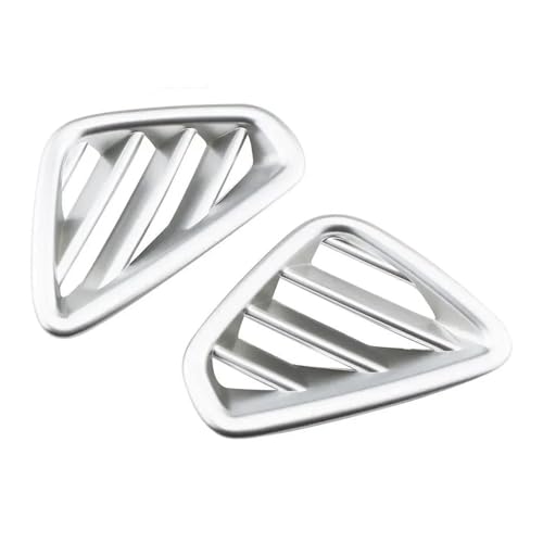 DZSQWETYU Auto Innen Zubehör A/C-Auslass-Zieraufkleber Für Hyundai Für Kona Für Kauai 2017–2022 LHD 2-teilige Klimaanlagen-Entlüftungsauslass-Dekorationsabdeckung Auto Innen(Abs Silver) von DZSQWETYU