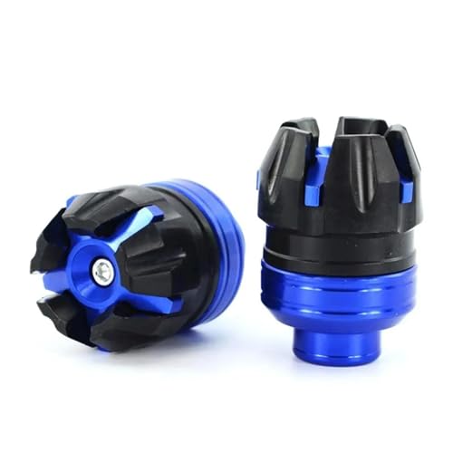 DZSQWETYU Sturzschutz 2Pcs Motorrad Vorne Hinten Gabel Rad Crash Protector Anti-Fallen Rahmen Slider Protector Modifikation Zubehör Motocross Sturzschutz Protektoren(Blau) von DZSQWETYU