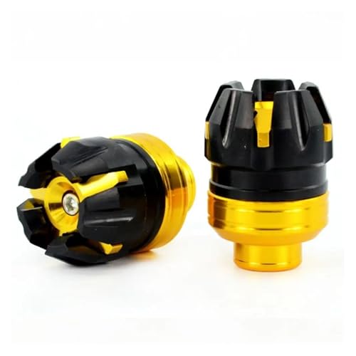 DZSQWETYU Sturzschutz 2Pcs Motorrad Vorne Hinten Gabel Rad Crash Protector Anti-Fallen Rahmen Slider Protector Modifikation Zubehör Motocross Sturzschutz Protektoren(Gold) von DZSQWETYU