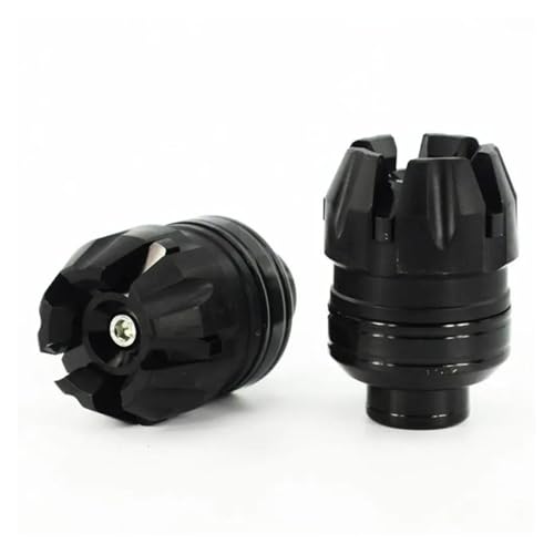 DZSQWETYU Sturzschutz 2Pcs Motorrad Vorne Hinten Gabel Rad Crash Protector Anti-Fallen Rahmen Slider Protector Modifikation Zubehör Motocross Sturzschutz Protektoren(Schwarz) von DZSQWETYU