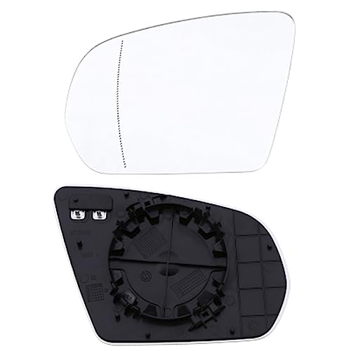 DZSYBUIGB Außenspiegel Verstellbar Auto Rückansicht Beheizte Weiße Linse Glas Seite Tür Rückspiegel für Mercedes für Benz C-Klasse S-Klasse Heizung(1 Pc Left) von DZSYBUIGB