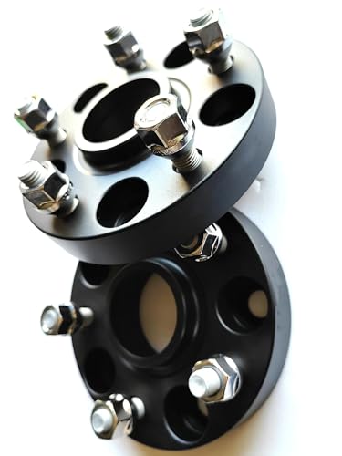 DZSYBUIGB Spurverbreiterung 2 STÜCKE 5x112 Spurverbreiterungen Adapter M14x1,5 CB57.1mm für Tiguan/I (PQ35)/I Facelift/II (MQB)/[für SAM] 2007-2021 Spurverbreiterung Spurplatten(25mm Black) von DZSYBUIGB