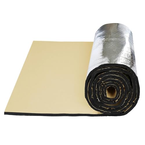 Motorraumdämmung 152x100cm 5mm Auto Firewall Wärme Sound Deadener Isolierung Matte Auto Auspuff Haube Tür Motor Isolierung Pad Dämmung Schalldichte Matte von DZSYBUIGB