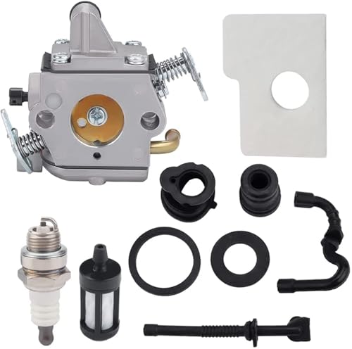 DZSYINGLONGSM Vergaser C1Q-S57A Vergaser für 017 018 MS 170 180 180C MS170 MS180 MS170C MS180C Kettensäge mit Luftfilter-Tune-Up-Kit Ersatzvergaser(1Set) von DZSYINGLONGSM