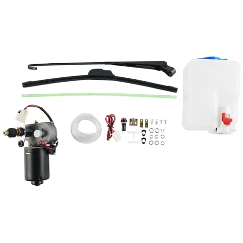 DZSYINGLONGSM Wischermotoren UTV Elektrische Wischer Montage Für Can Am Für Maverick X3 2017-2021 Elektrische Scheibenwischer + Scheibenwasch Flasche Reservoir Tank Auto Scheibenwischermotor von DZSYINGLONGSM