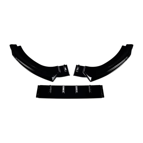 DZSYOHFS Frontspoiler Frontspoilerlippe Stoßstange Schaufel Unterlippe Splitter Modifikation Karosserie-Kit Glänzend Schwarz Für Ford Für Fiesta MK8 ST Line 2017-2020 Front Spoiler Lippe von DZSYOHFS
