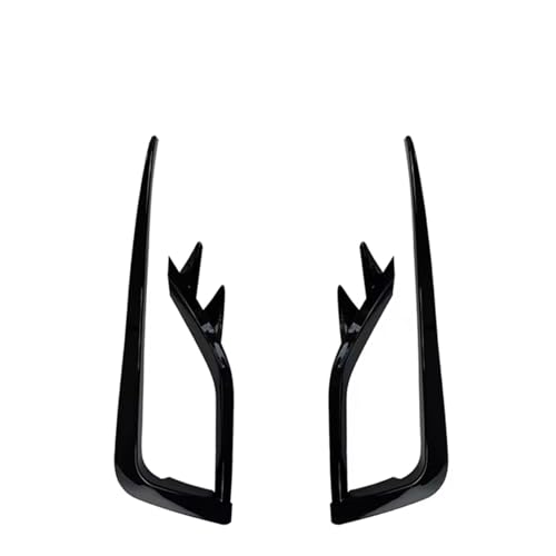 DZSYOHFS Frontspoiler Frontstoßstange Nebelscheinwerfer Kühlergrill Abdeckung Verkleidung Windmesser Rasiermesser Stil Canards Kit Für VW Für Golf 7 MK7 7,5 VII Front Spoiler Lippe(Glassy Black) von DZSYOHFS