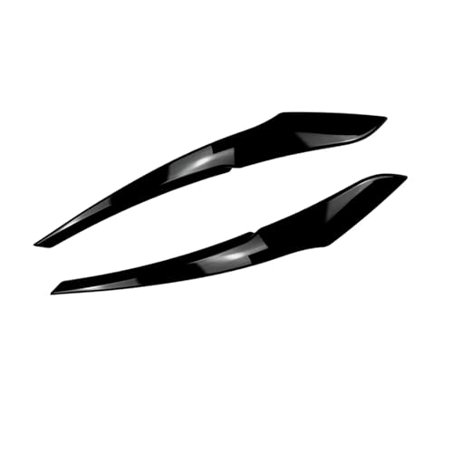 DZSYOHFS Frontspoiler Für 1er F20 F21 2011–2014 Basisversion Halogen-Scheinwerfer-Augenbrauen-Augenlid-Abdeckungs-Trimm-Aufkleber Glanzschwarz Carbon Look Front Spoiler Lippe(Schwarz glänzend) von DZSYOHFS