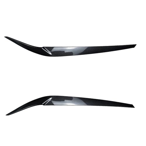 DZSYOHFS Frontspoiler Für 5 Series G30 G31 G38 F90 Für M5 540i 525i 530i 2017-2021 Scheinwerfer Augenlid Scheinwerfer Augenbraue Trimmen Vorne Lampe Hauben Front Spoiler Lippe(Kohlenstoff-Look) von DZSYOHFS