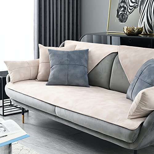 DZWAZD Sofabezug 1 2 3 4 sitzer,Chenille sofabezug l Form Sofa überzug ecksofa rutschfest Sofa Überwurf,sofaüberwurf l Form,Einfarbig Couch überzug,sofaschoner von DZWAZD