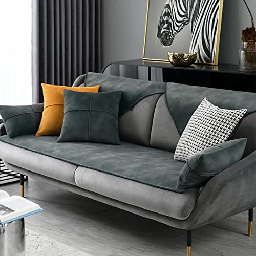 DZWAZD Sofabezug 1 2 3 4 sitzer,Chenille sofabezug l Form Sofa überzug ecksofa rutschfest Sofa Überwurf,sofaüberwurf l Form,Einfarbig Couch überzug,sofaschoner von DZWAZD